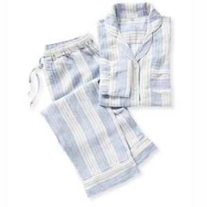 Serena & Lily Blue and White Striped Pajama Set